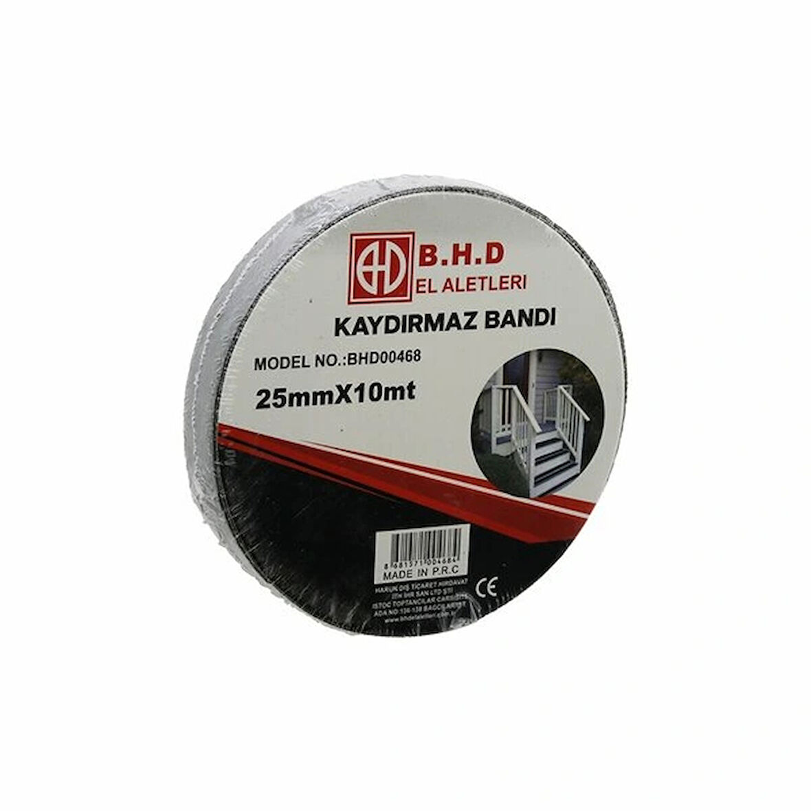 Leyloş Kaydırmaz Siyah Bant 25 Mm X 10 Mt