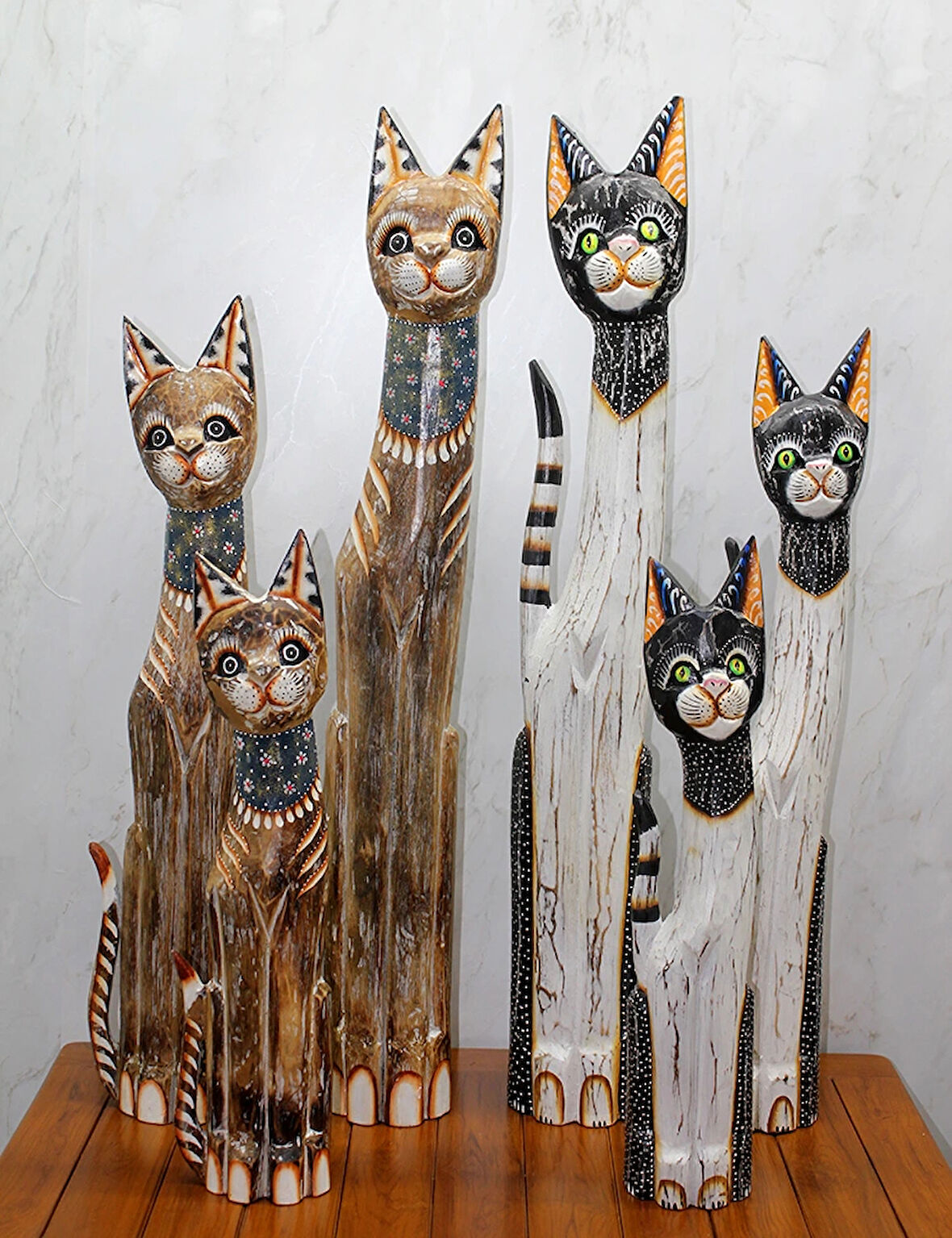 Leyloş Ahşap 3'lü Kedi Seti 1 Metre Model 3