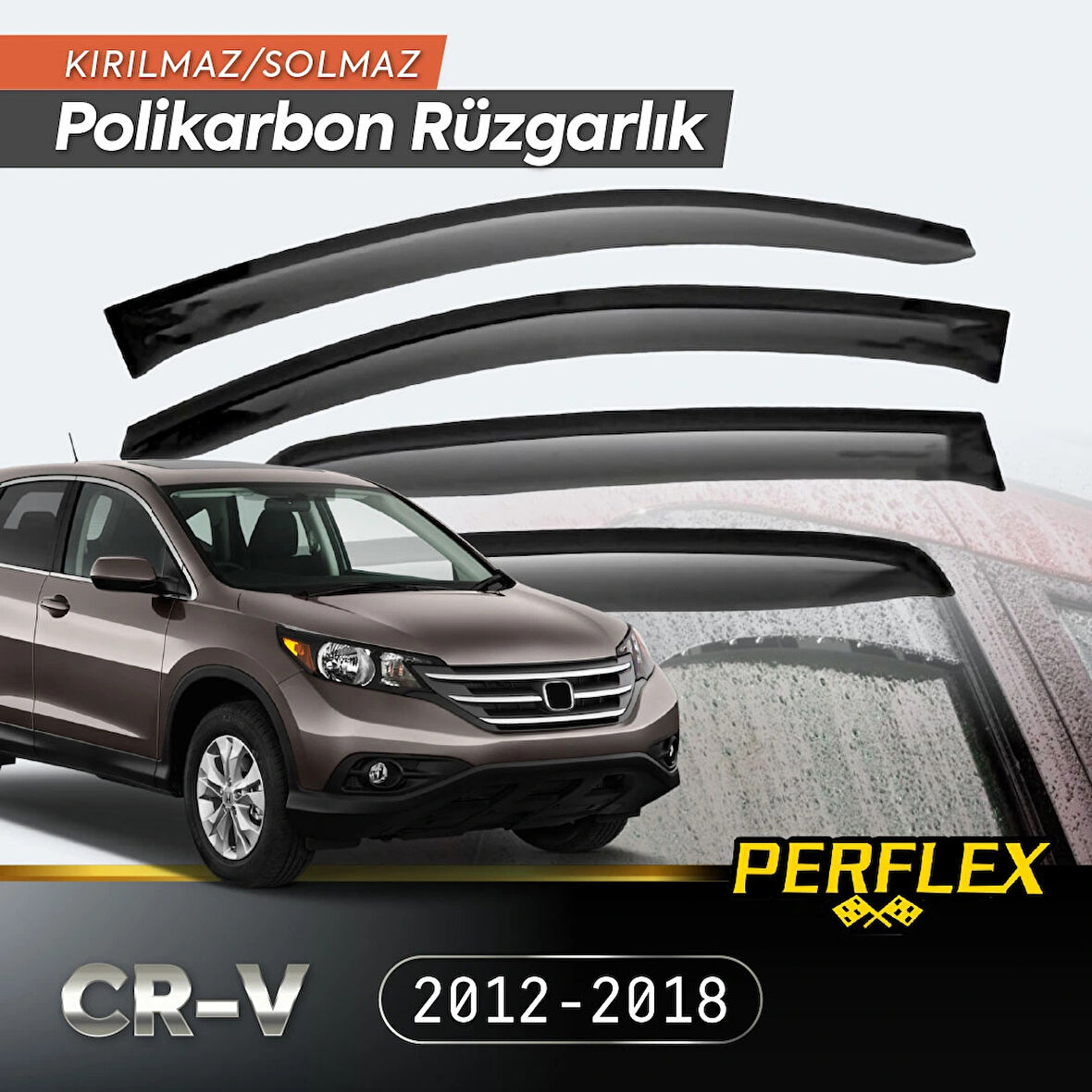 Leyloş Honda Cr-v 2012-2018 Cam Rüzgarlığı V2 Düz