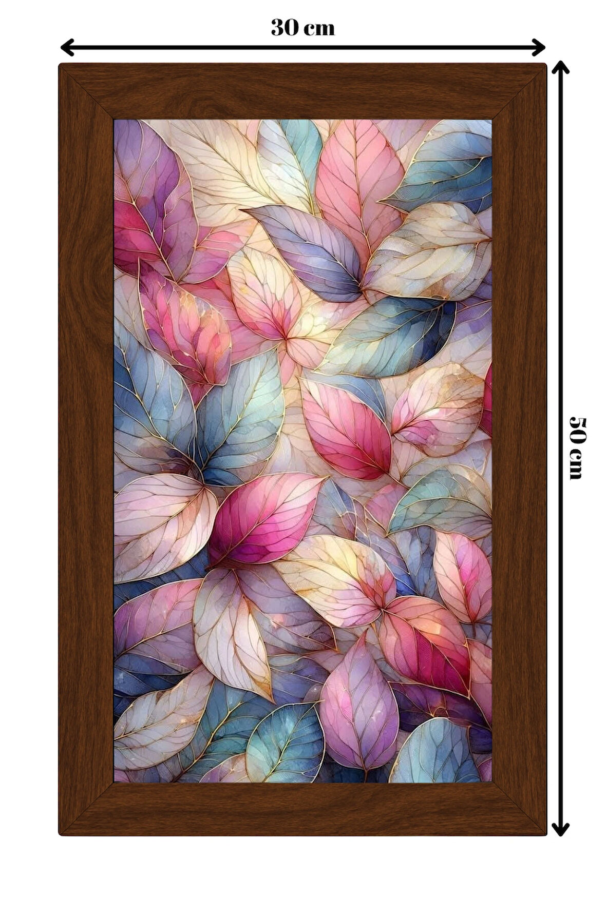 SERAMİK ÜZERİNE AHŞAP ÇERÇEVELİ 30x50cm TABLO NO:66
