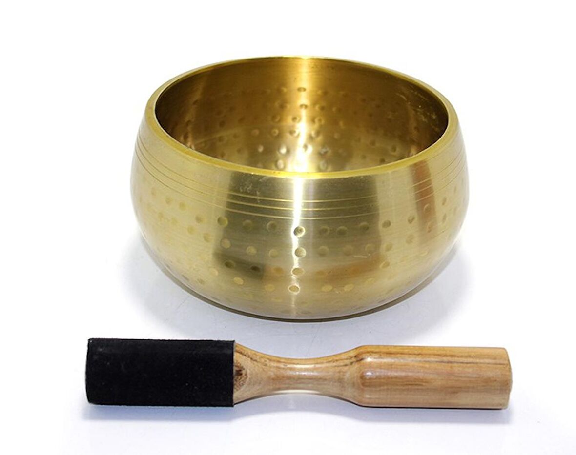 Pirinç Meditasyon Çanı Yoga Çanı Tibet Çanağı Singing Bowl 14 Cm