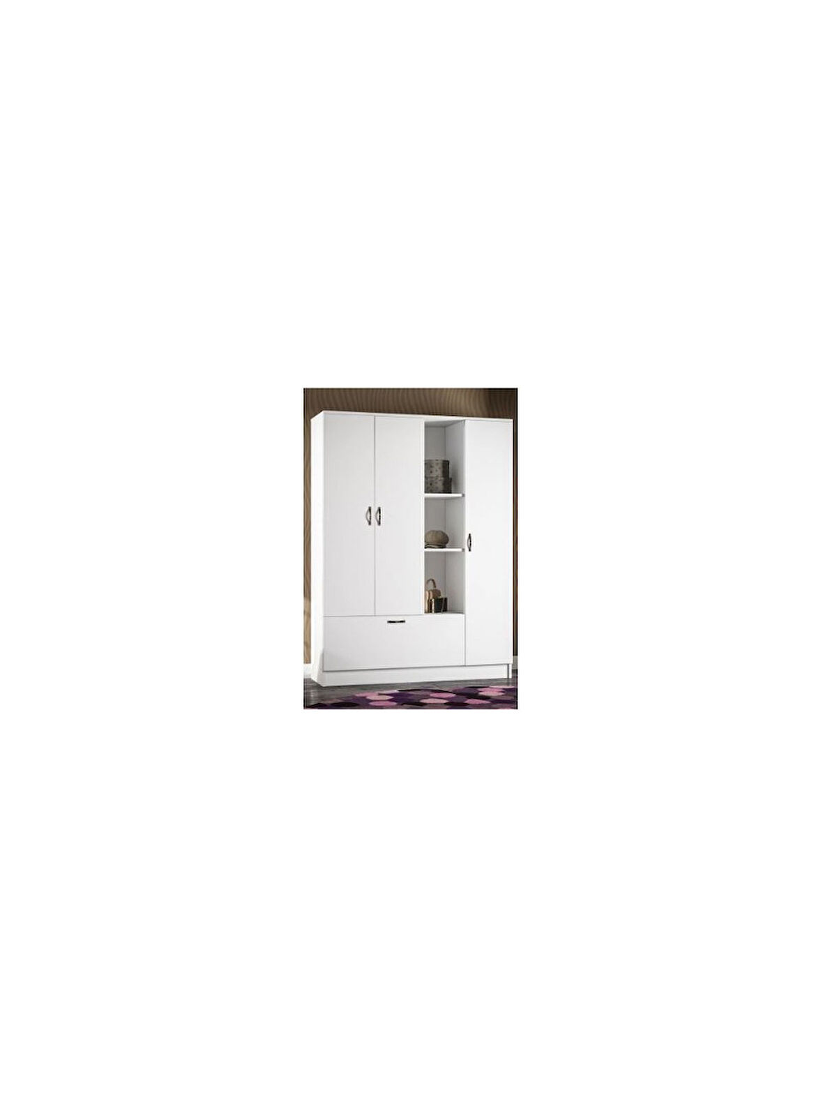 4 Kapılı Gardırop Giysi dolabı çok amaçlı dolap -MDF- Kaliteli dolap dayanıklı dolap