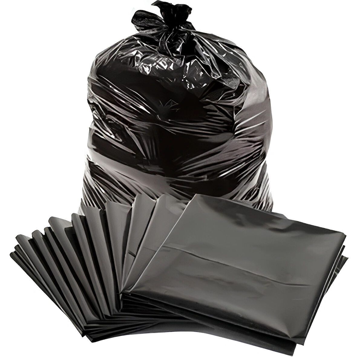 5 Kg 80x110 Büyük Boy Siyah Çöp Torbası | Dökme Taşıma Poşeti | Dayanıklı | Ev Ofis Otel Taşınma