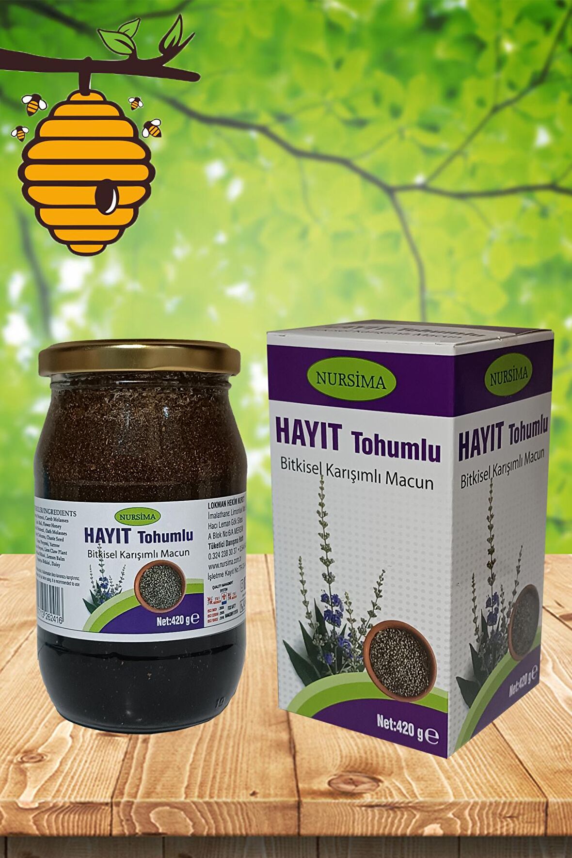 Hayıt Tohumlu Bitkisel Karışımlı Macun 420 gr