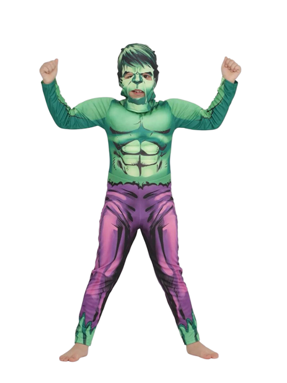 Hulk Kaslı Çocuk Kostümü