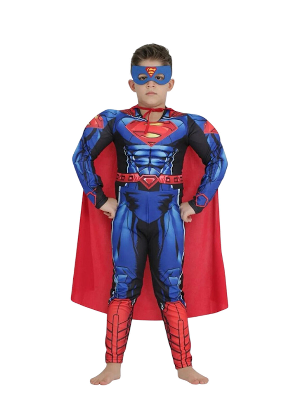 Süperman Kaslı Çocuk Kostümü