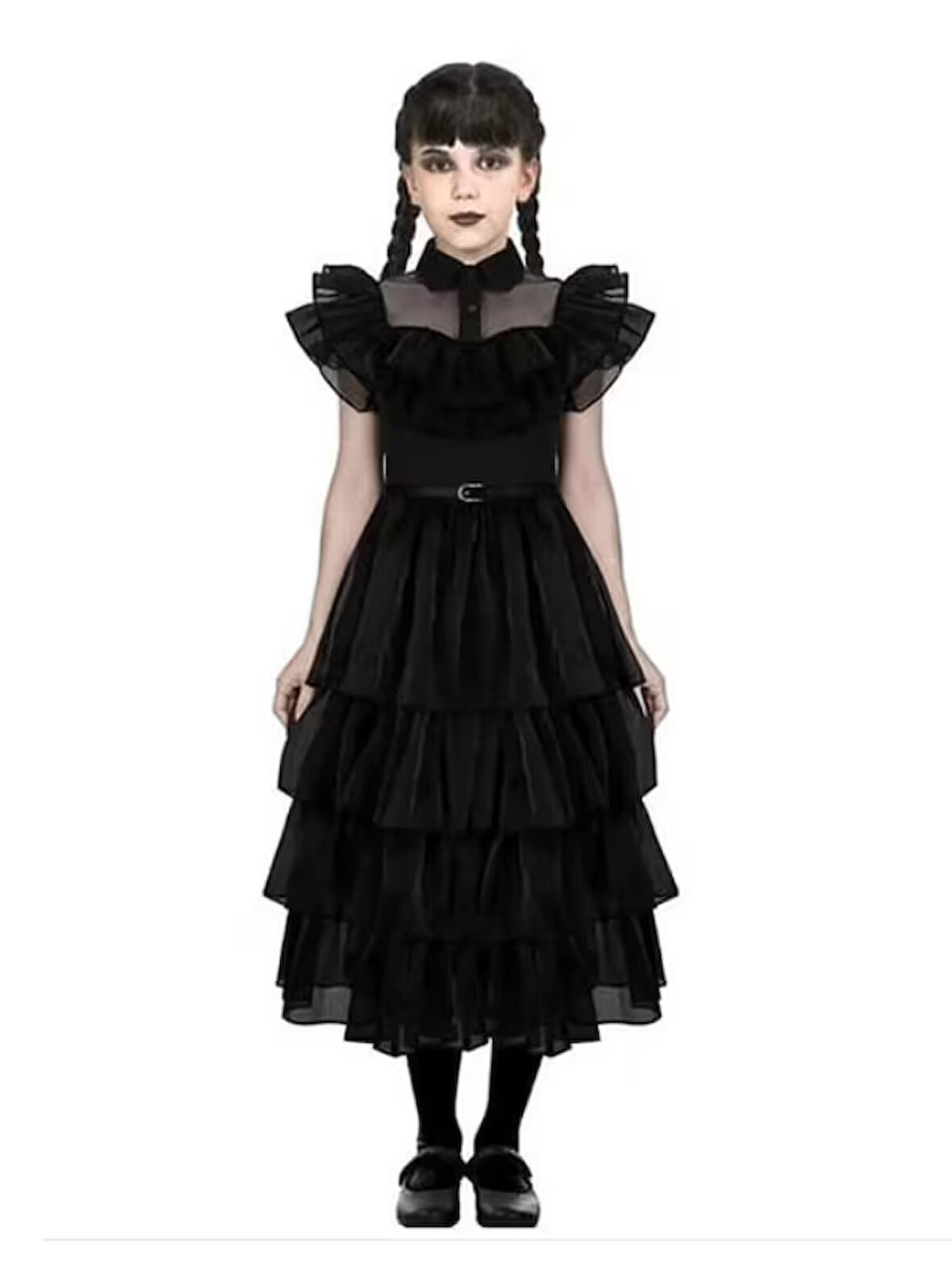 Wednesday Kız Çocuk Kostümü