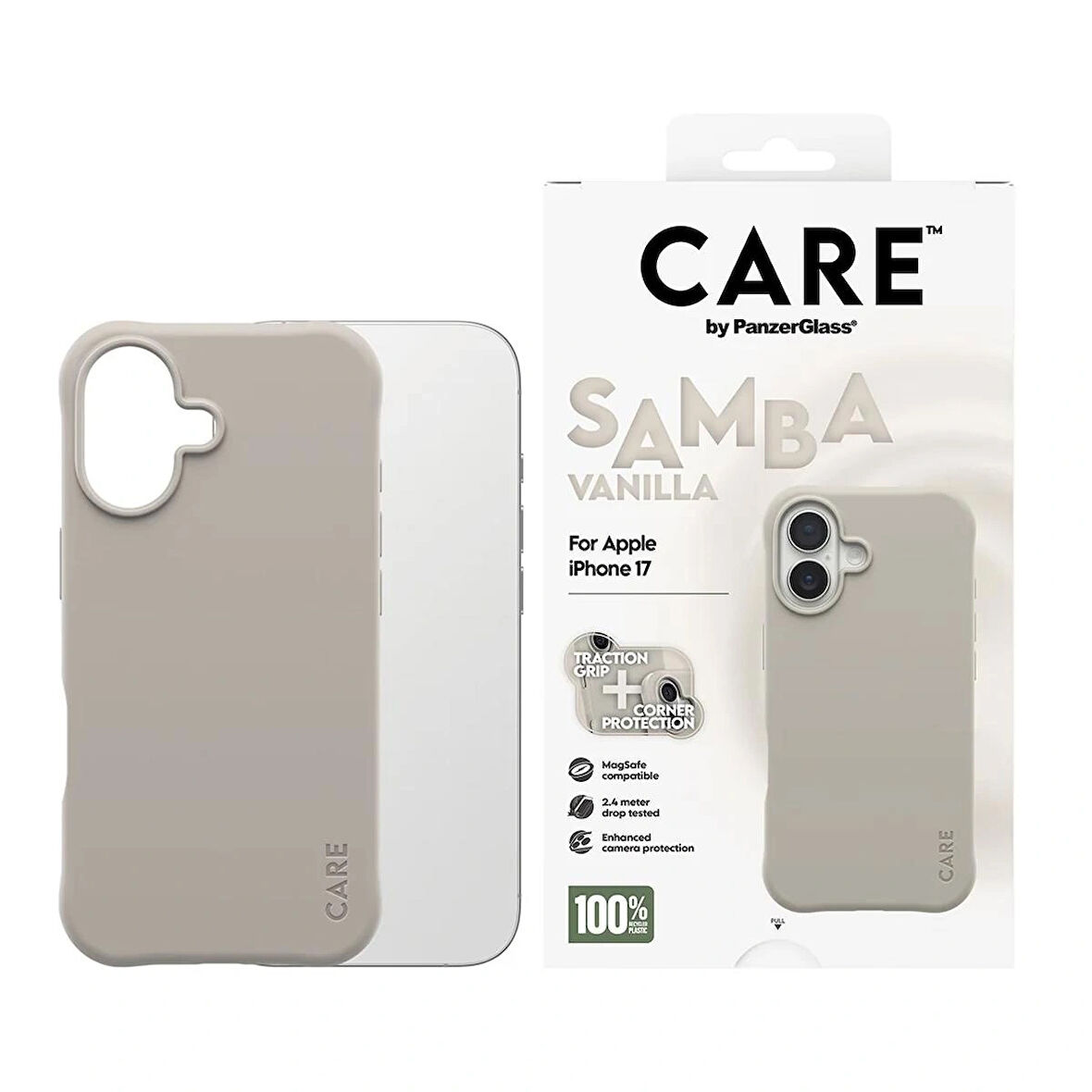 Panzerglass CARE Apple iPhone 17 Fashionable Case Samba Magsafe Kılıf Vanilya