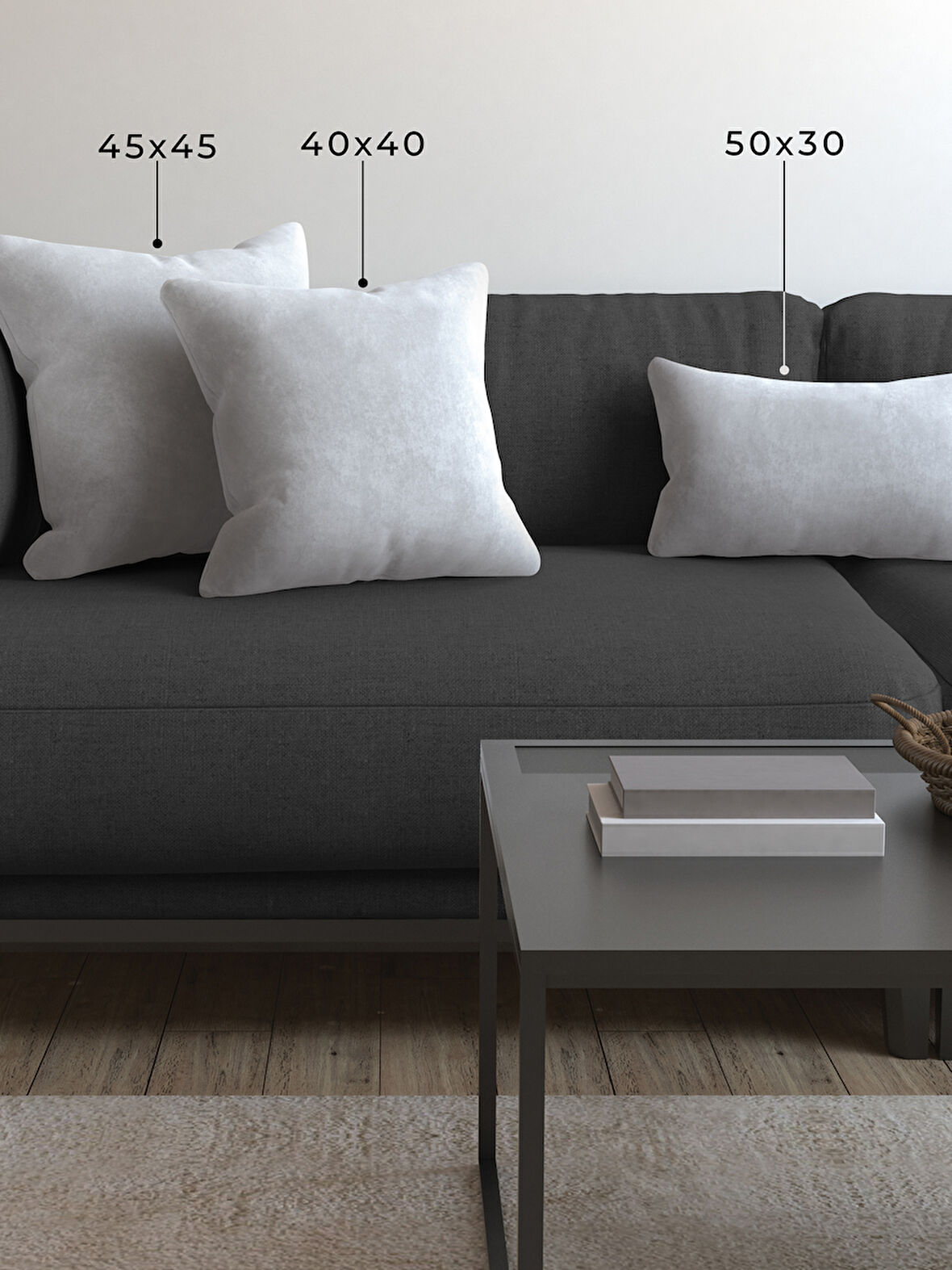 Demor Home Soft Series Kar Beyazı Kırlent, Yastık Kılıfı