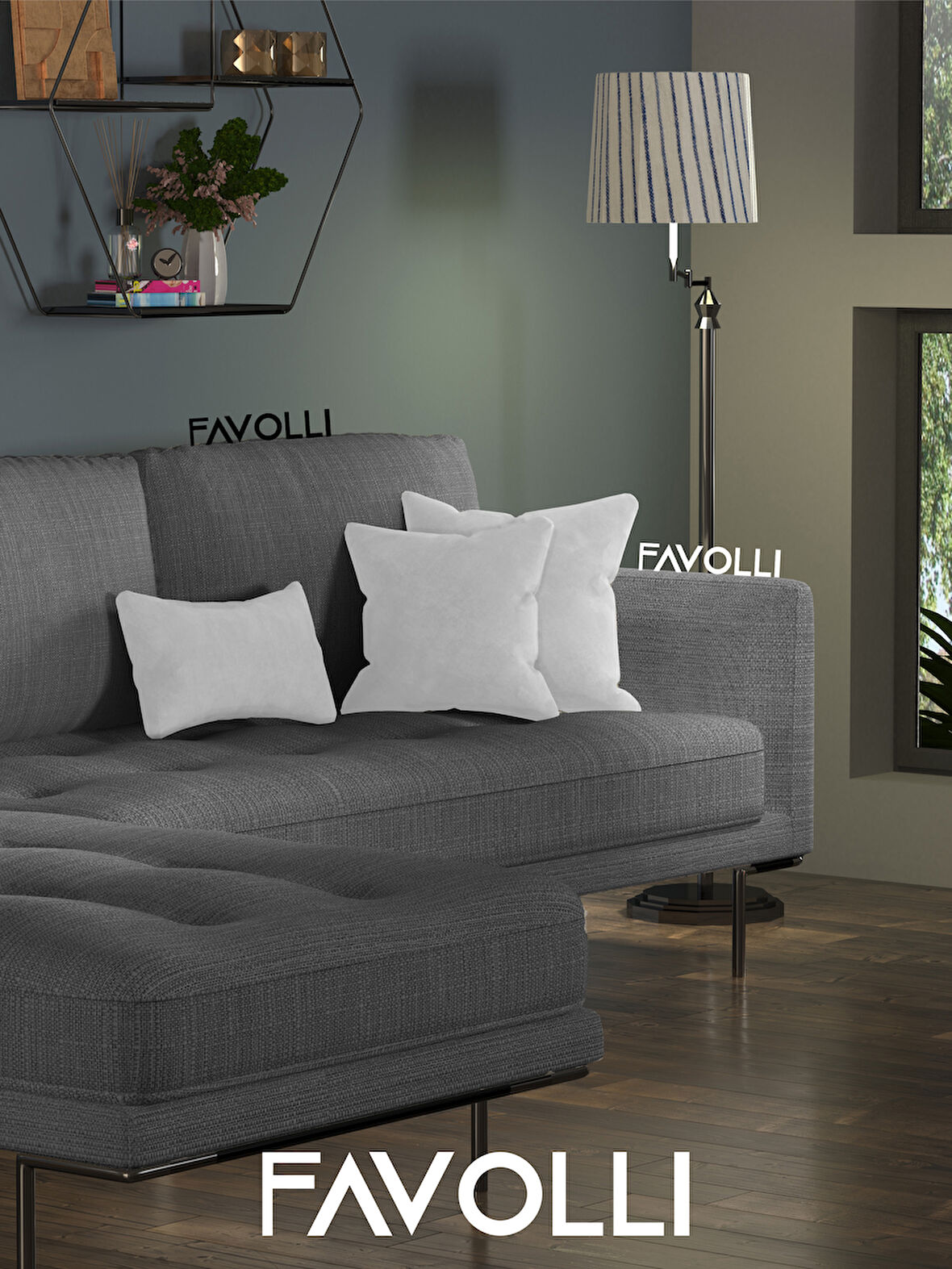 FAVOLLİ Kadife Dokulu Beyaz Rebnk Kırlent Kılıfı Dream Serisi Punch Için Uygun Gizli Fermuar