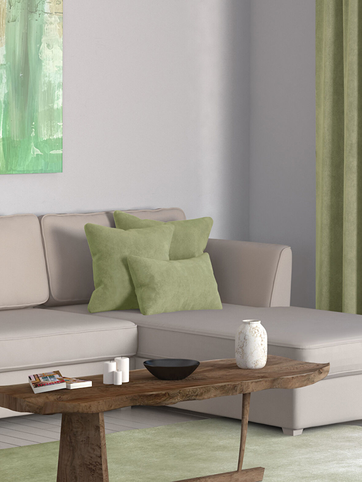 Perle Home Daily Series Ada Çayı Rengi Kırlent Yastık Kılıfı