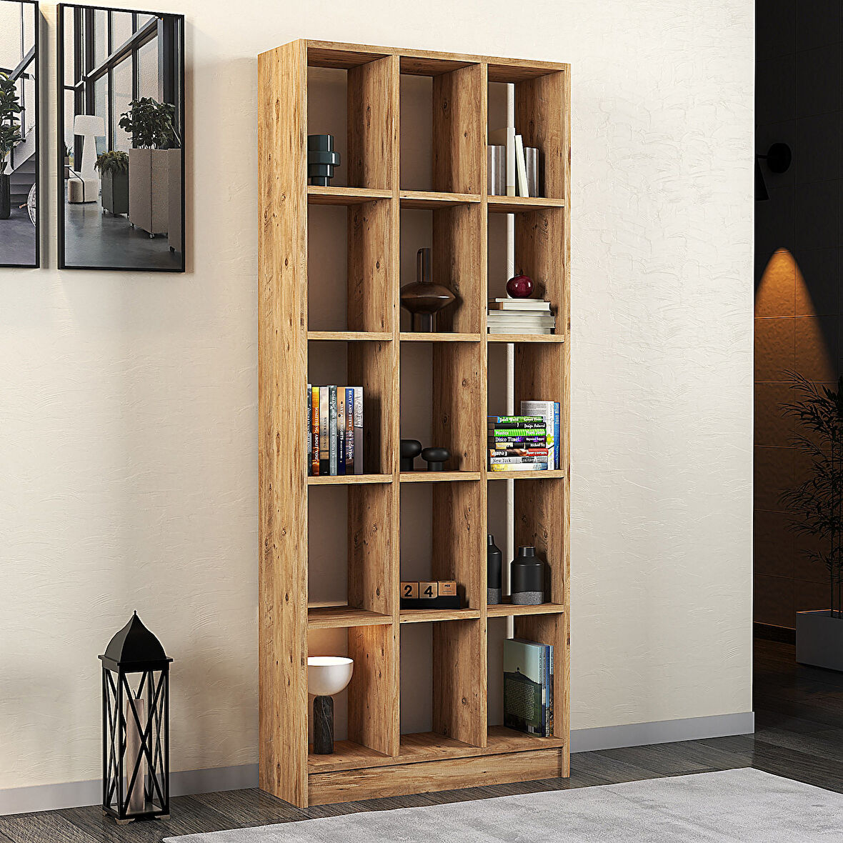 Efe Çok Raflı Kitaplık Çam - KTB0302