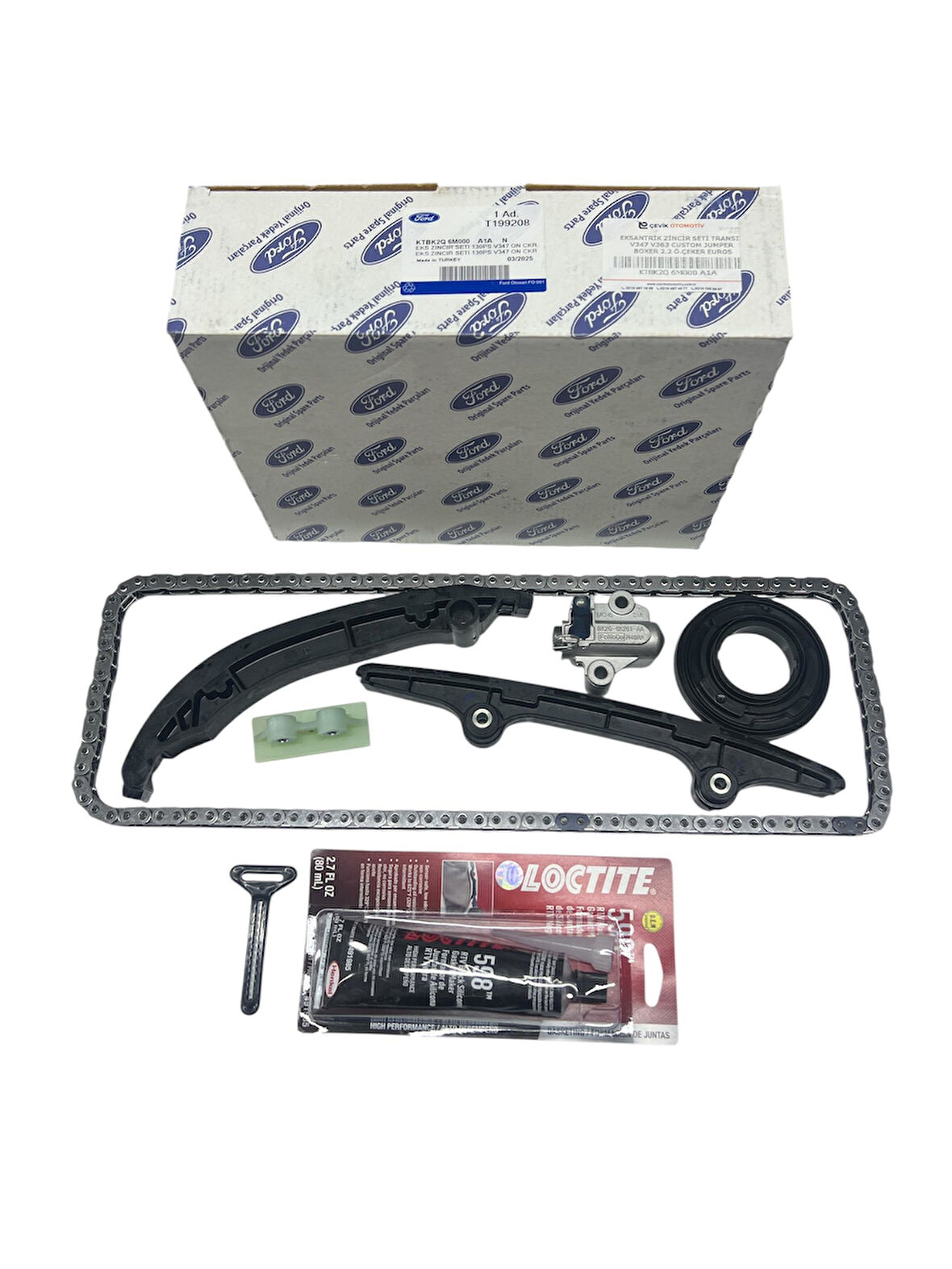 EKSANTRİK ZİNCİR SETİ ÖN ÇEKER/TRANSİT V347 V363 CUSTOM JUMPER BOXER 2.2 Ö.ÇEKER EURO5