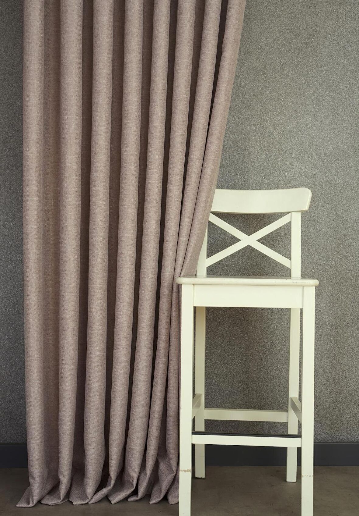 Massarelli Fon Perde Keten Açık Vizon 1-3 Sık Pile  