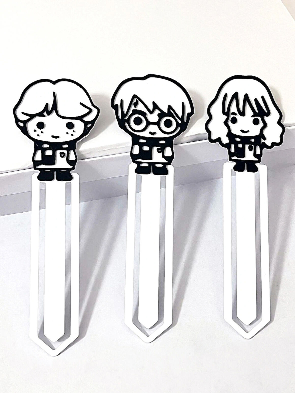 Harry Potter, Hermione, Ron Figür Temalı Kabartmalı 3'lü Kitap Ayracı Seti