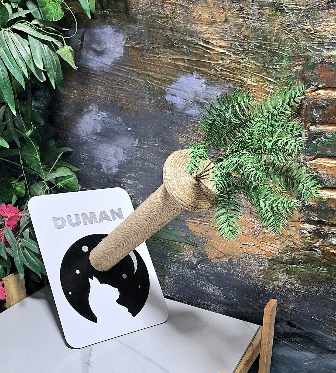 Kedi Tırmala Tahtası Lazer Kesim Ahşap Resimli8