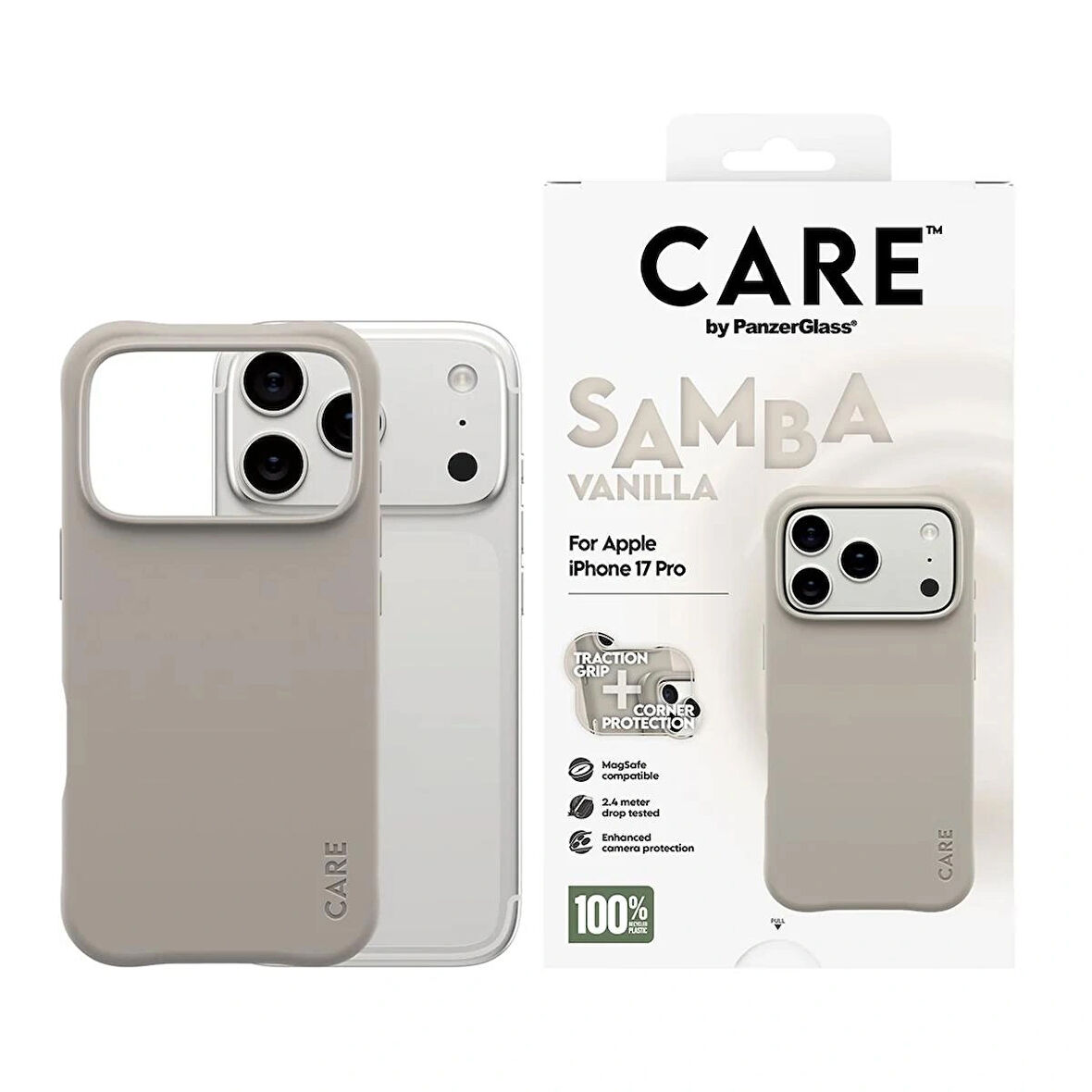 Panzerglass CARE Apple iPhone 17 Pro Fashionable Case Samba Magsafe Kılıf Vanilya