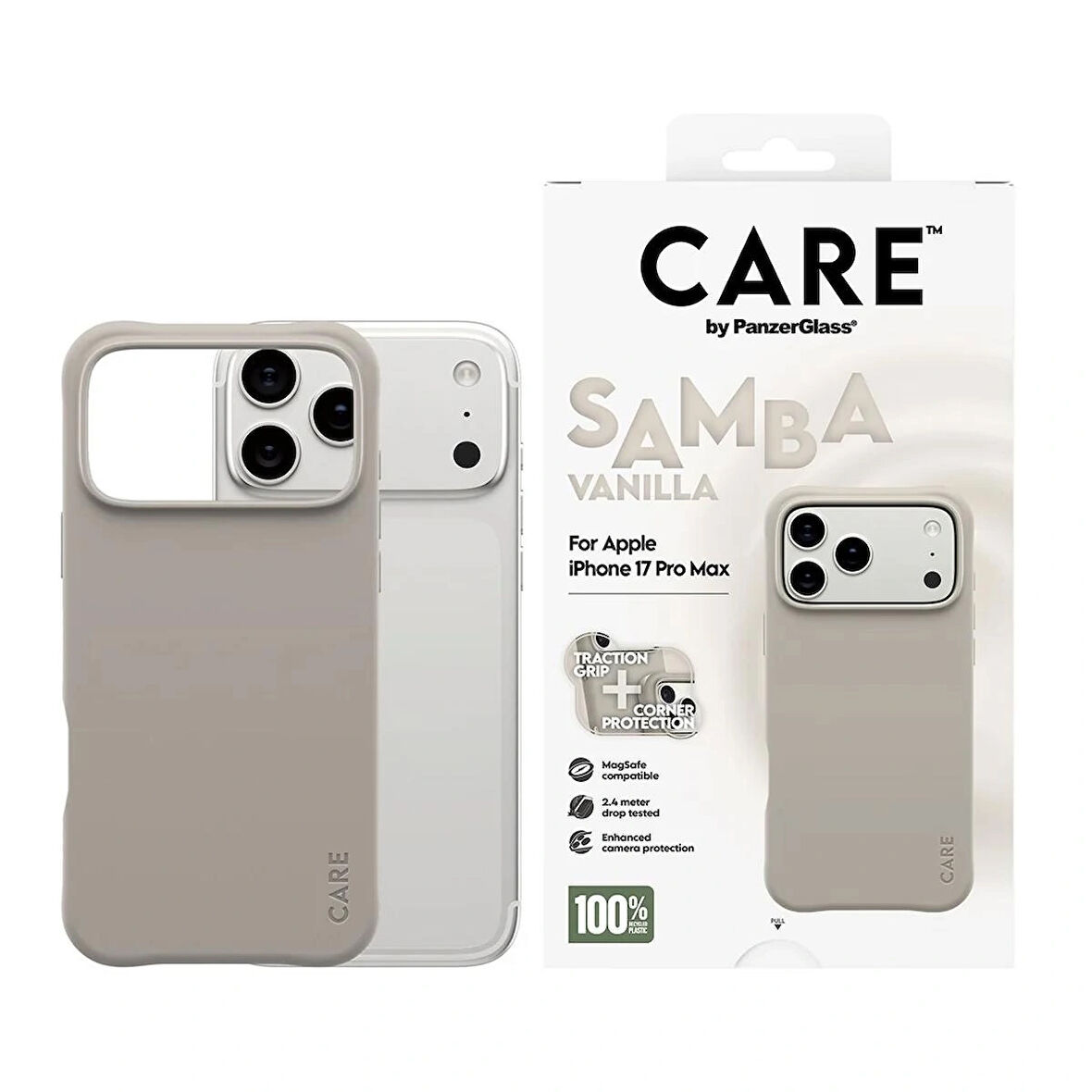 Panzerglass CARE Apple iPhone 17 Pro Max Fashionable Case Samba Magsafe Kılıf Vanilya