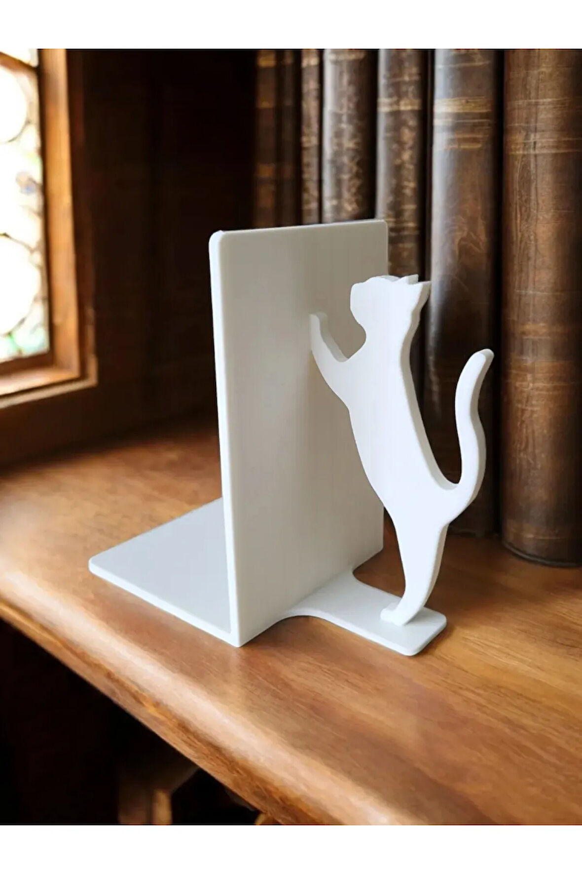 Just3dprintings Kedi Figürlü Kitap Tutucu