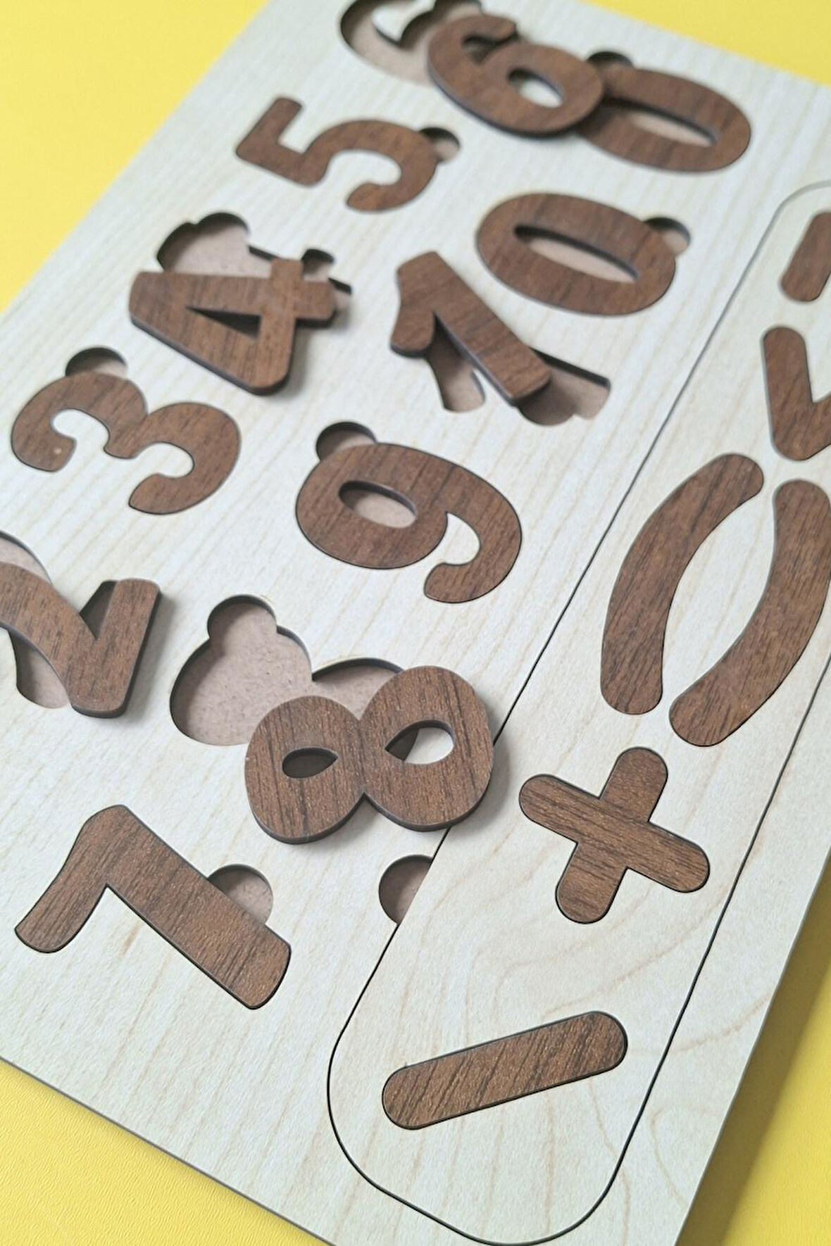Hem Öğren Hem Eğlen Rakamlardan Oluşan Lazer Kesim Çocuk Puzzle