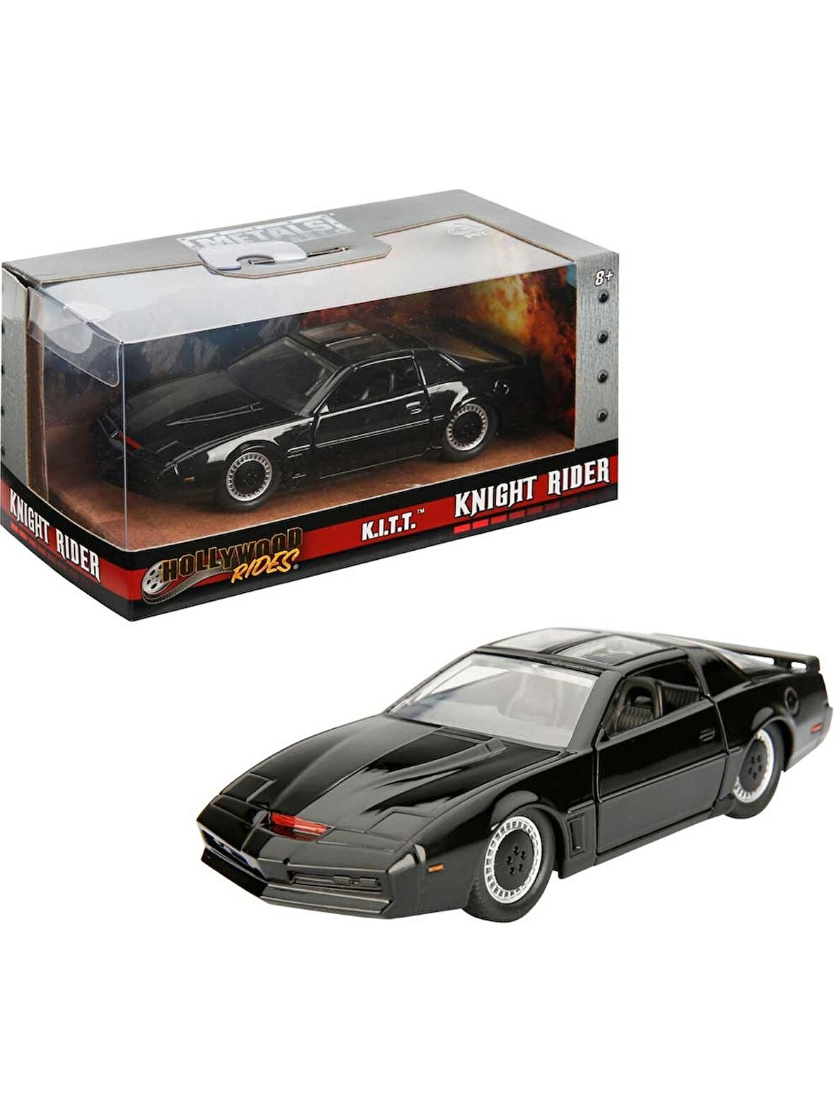Knight Rider K.I.T.T Kara Şimşek 1982 Pontiac Firebird Model Araba 1:32