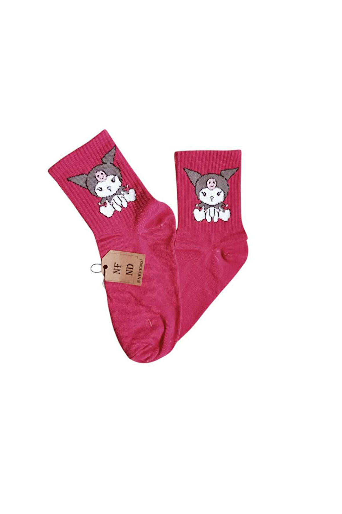 KUROMİ SANRİO PEMBE RENK ÇORAP YUMUŞAK KISA KONÇ DESENLİ ŞIK RAHAT 36-40