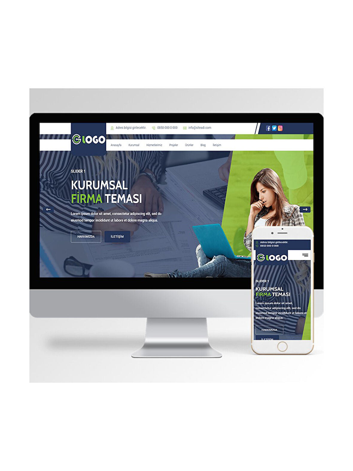 Hazır Kurumsal Web Sitesi Yazılımı V31