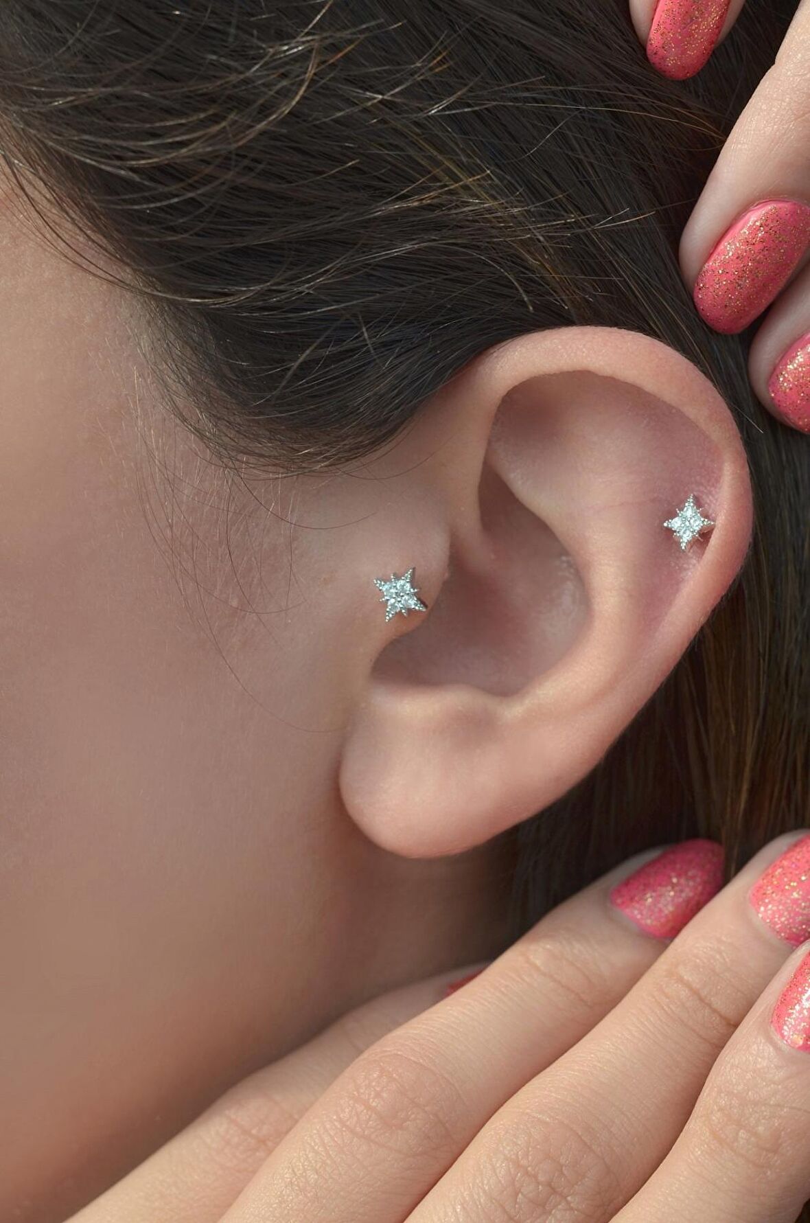 Kutup Yıldızı Piercing Helix Kıkırdak