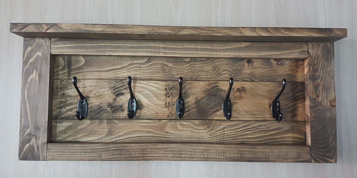  KUZELA Ahşap Dekoratif Duvar Askılık