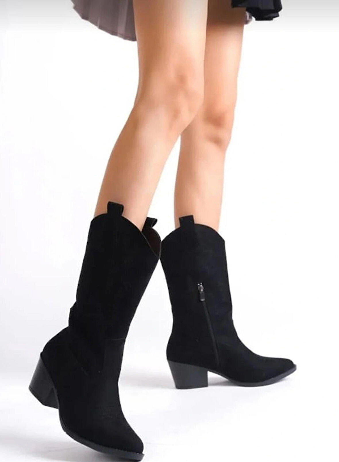 kovboy kanvas western tarz sivri bot