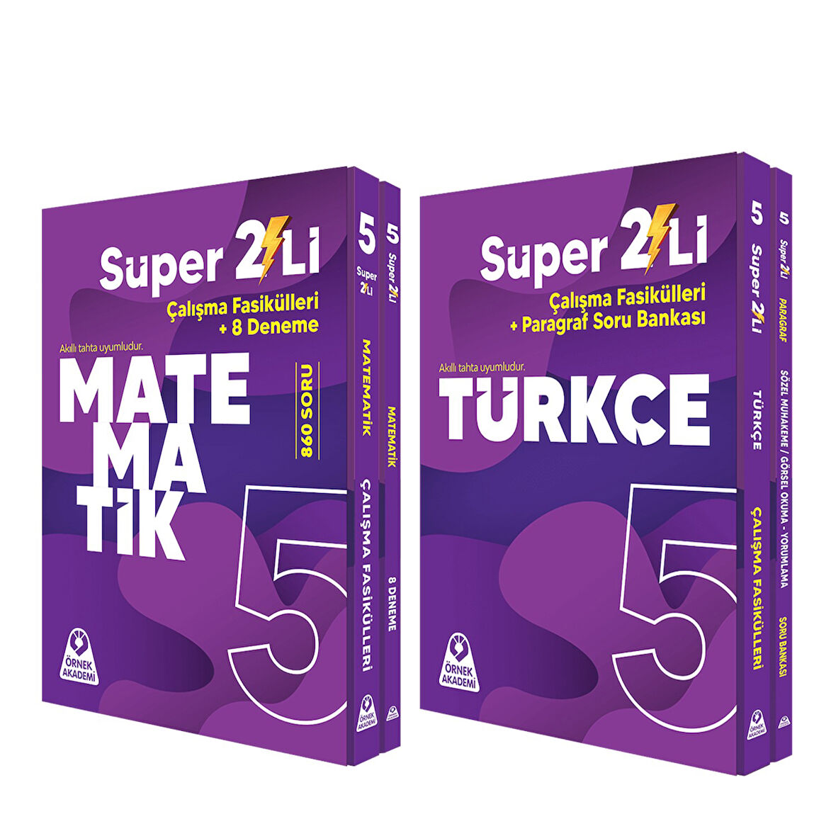 Örnek Akademi 5.Sınıf Süper İkili Matematik ve Türkçe Seti 2 Kitap