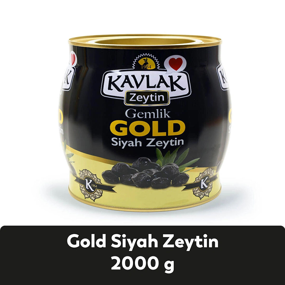 Kavlak Gold Gemlik Siyah Zeytin 2 kg (brüt)