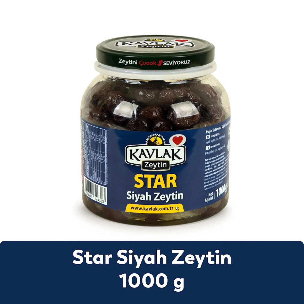 Kavlak Star Gemlik Siyah Zeytin 1 KG