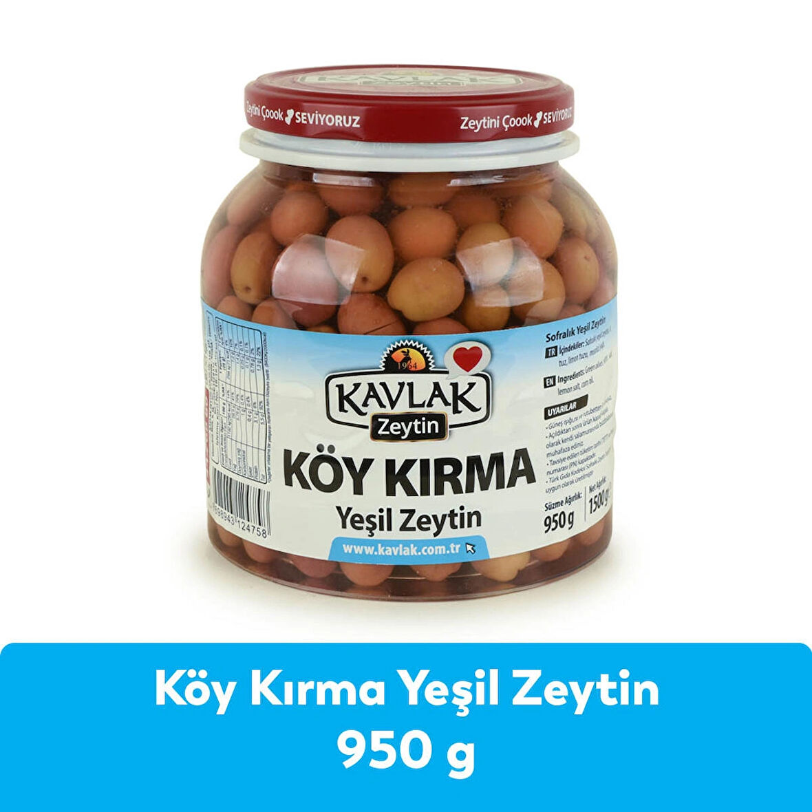 Kavlak Köy Kırma Yeşil Zeytin 950 GR