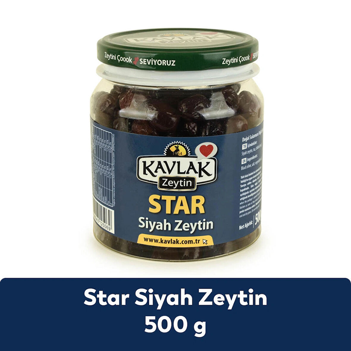 Kavlak Star Gemlik Siyah Zeytin 500 GR