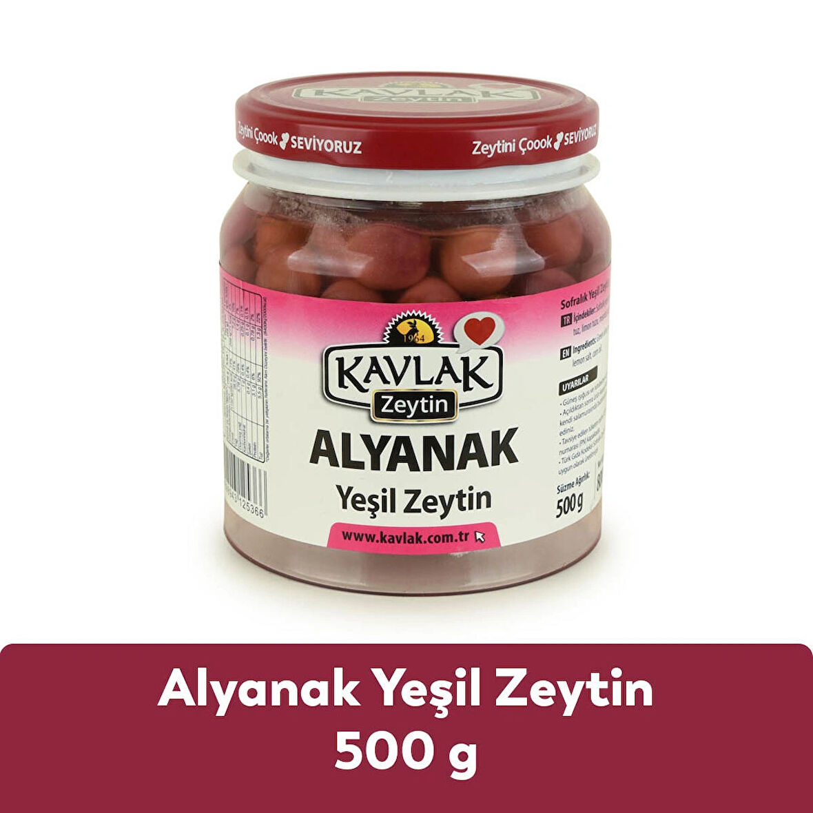 Kavlak Alyanak Çizik Yeşil Zeytin 500 GR