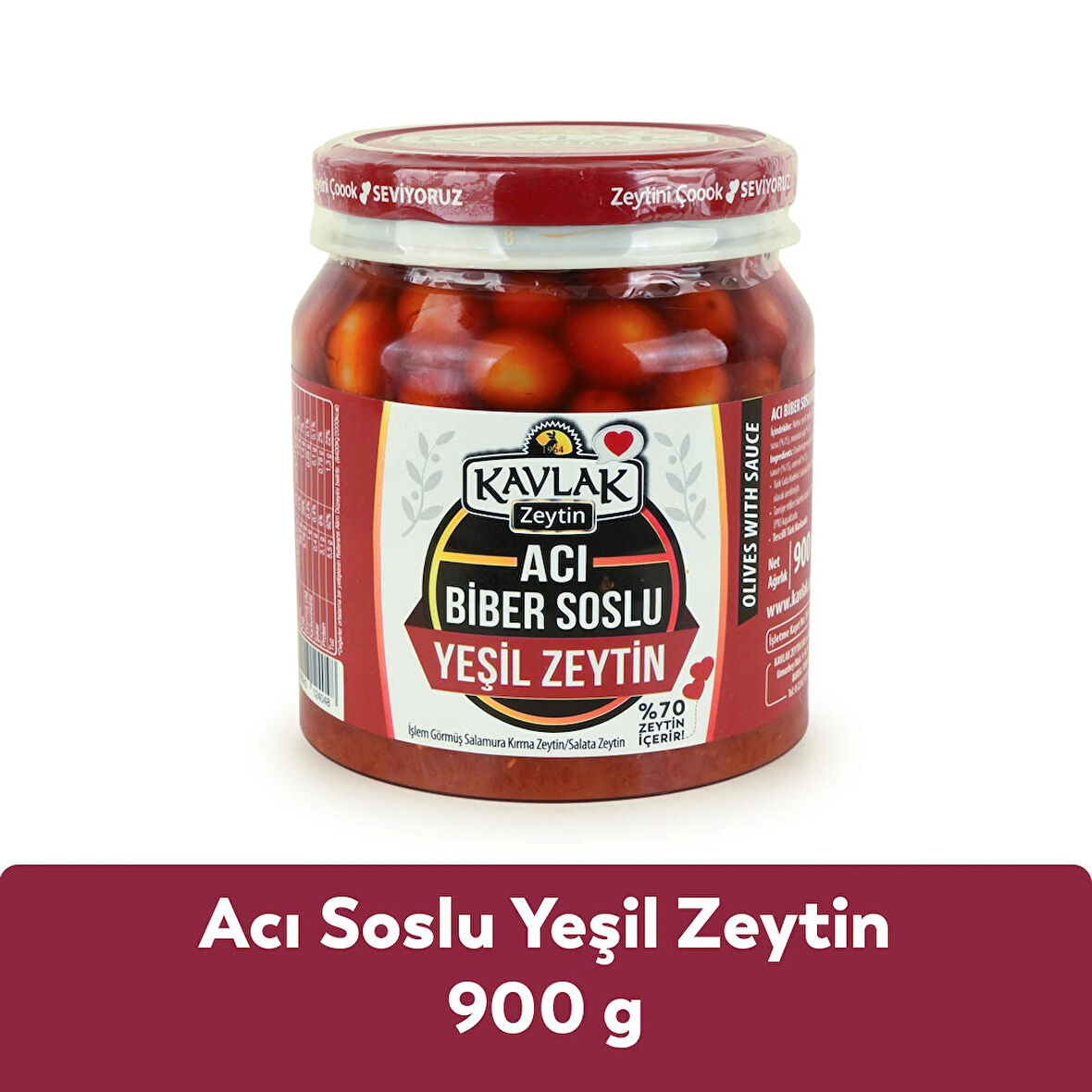 Kavlak Soslu Kırma Yeşil Zeytin 900 GR