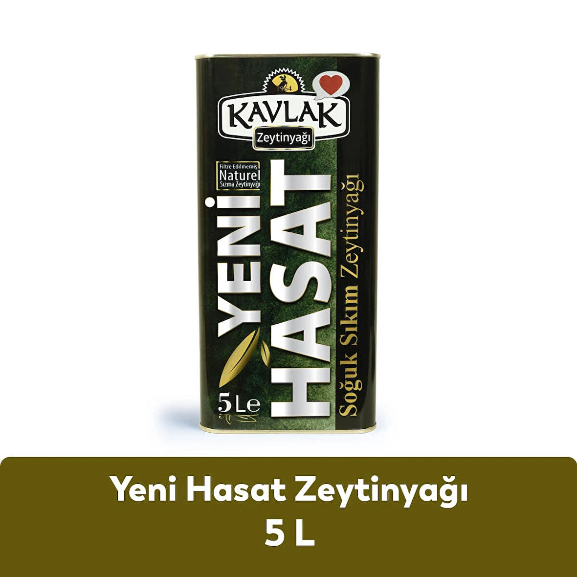 Kavlak Yeni Hasat Soğuk Sıkım Zeytinyağı 5 LT