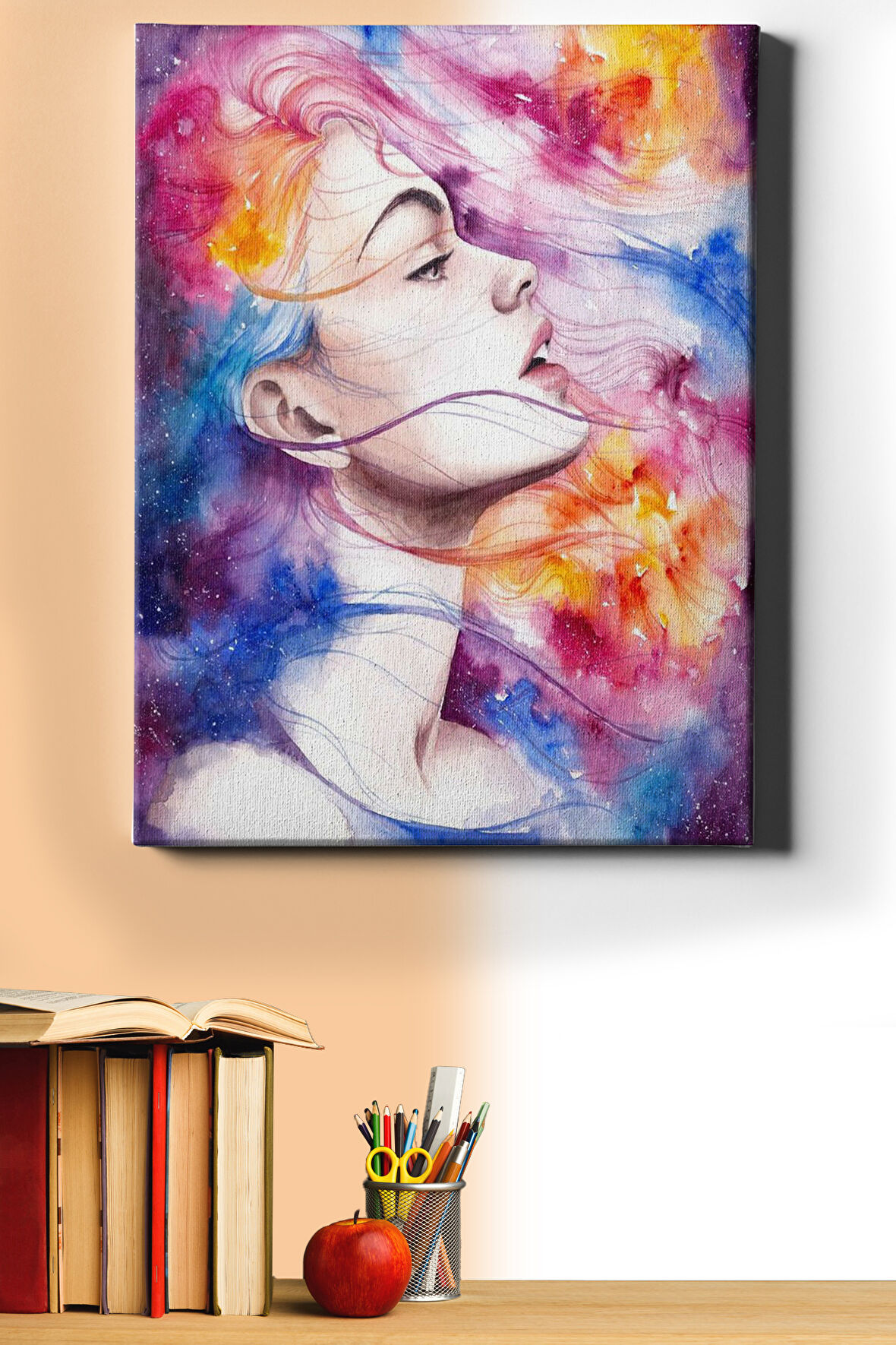 Sayılarla Boyama Seti Kasnaklı Kadının Renkli Rüyası 40 X 50 Cm