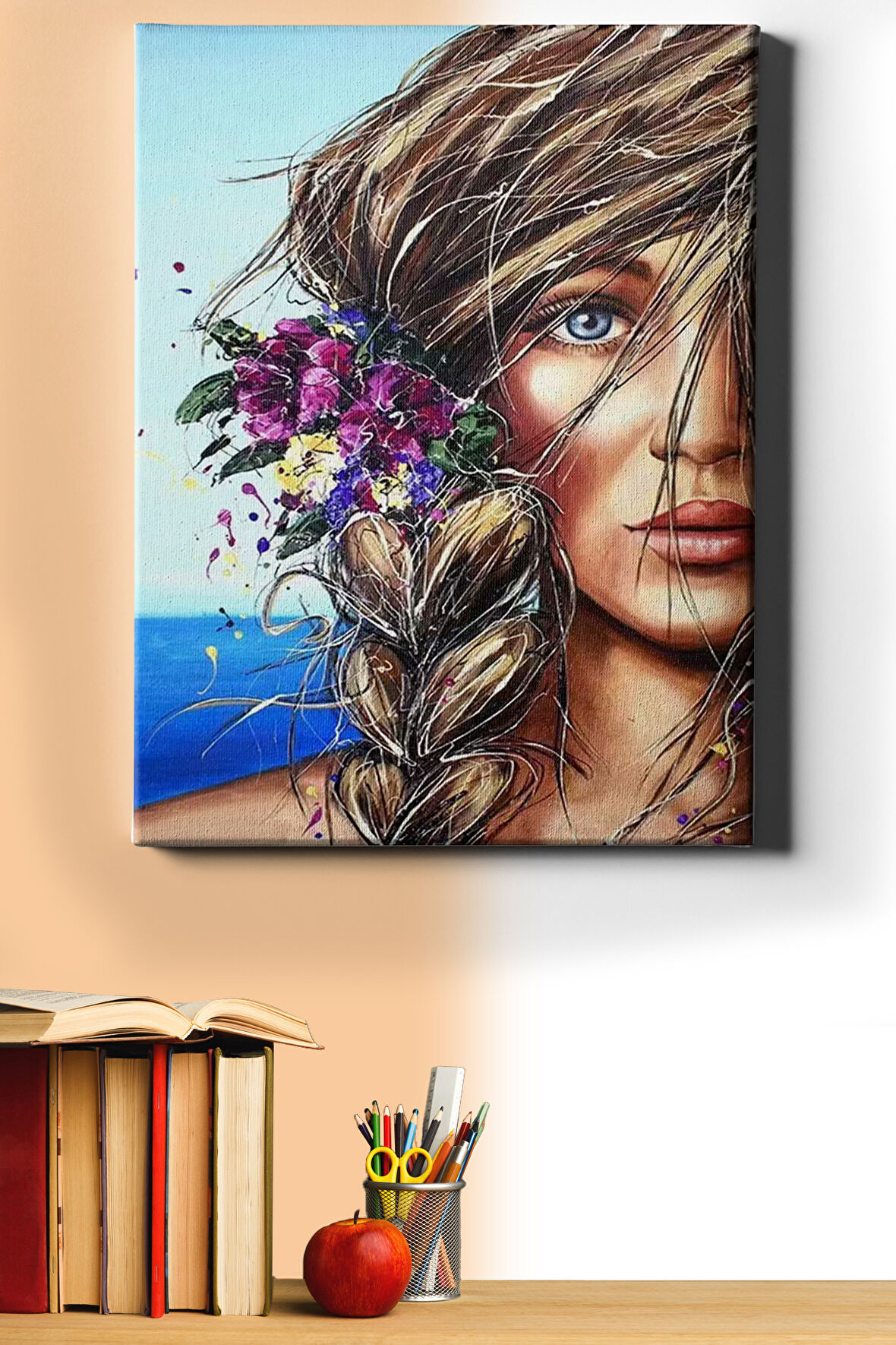 Sayılarla Boyama Seti Kasnaklı Yaz Çiçekleri 40 X 50 Cm