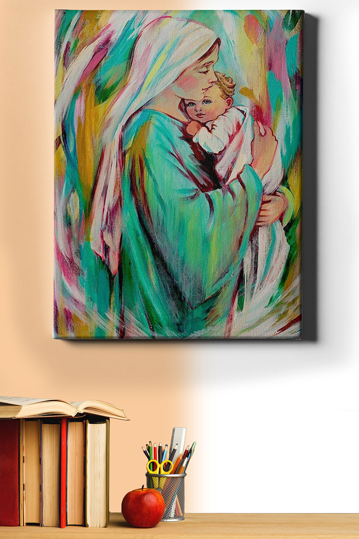 Sayılarla Boyama Seti Kasnaklı Anne Kuzusu 40x50 Cm