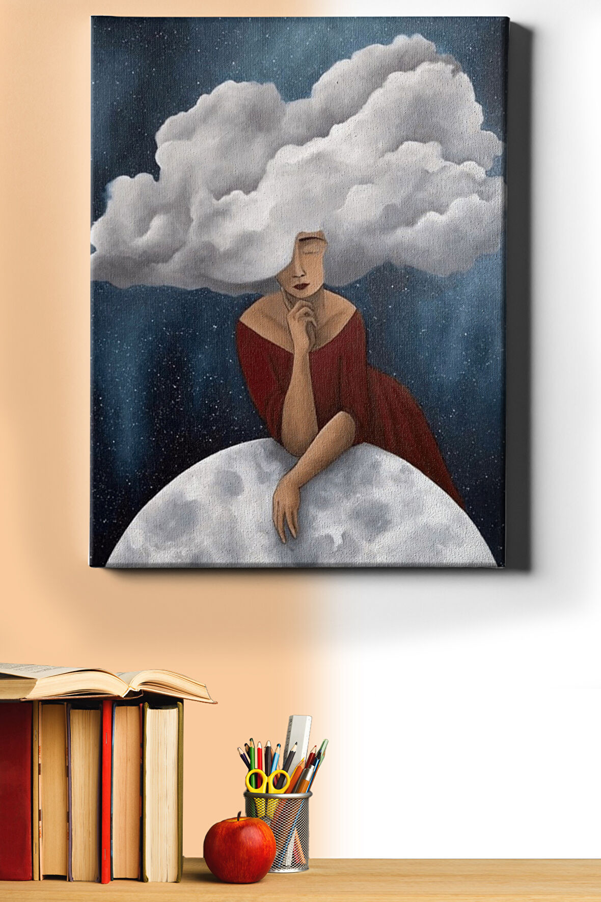 Sayılarla Boyama Seti Kasnaklı Bulut Kadın 40x50 Cm