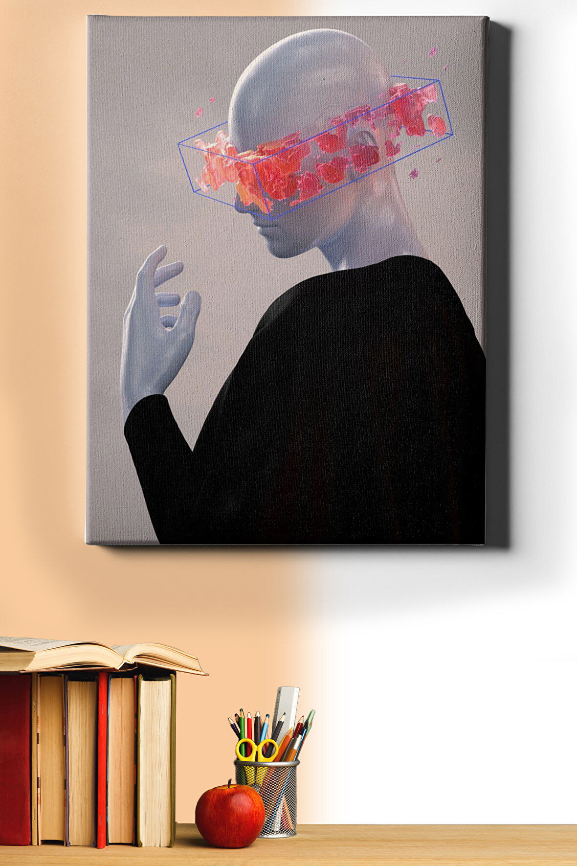 Sayılarla Boyama Seti Kasnaklı Sanal Dünyadan Biri 60x75 Cm