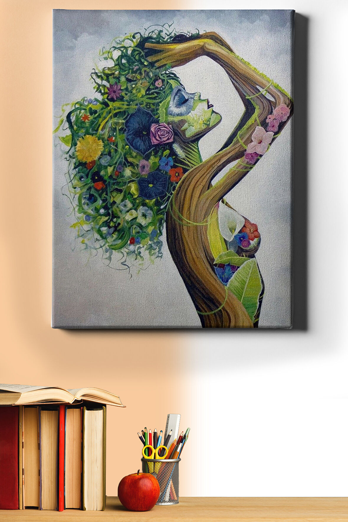 Sayılarla Boyama Seti Çerçeveli Kasnaklı Doğa Ana 2 50x65 Cm