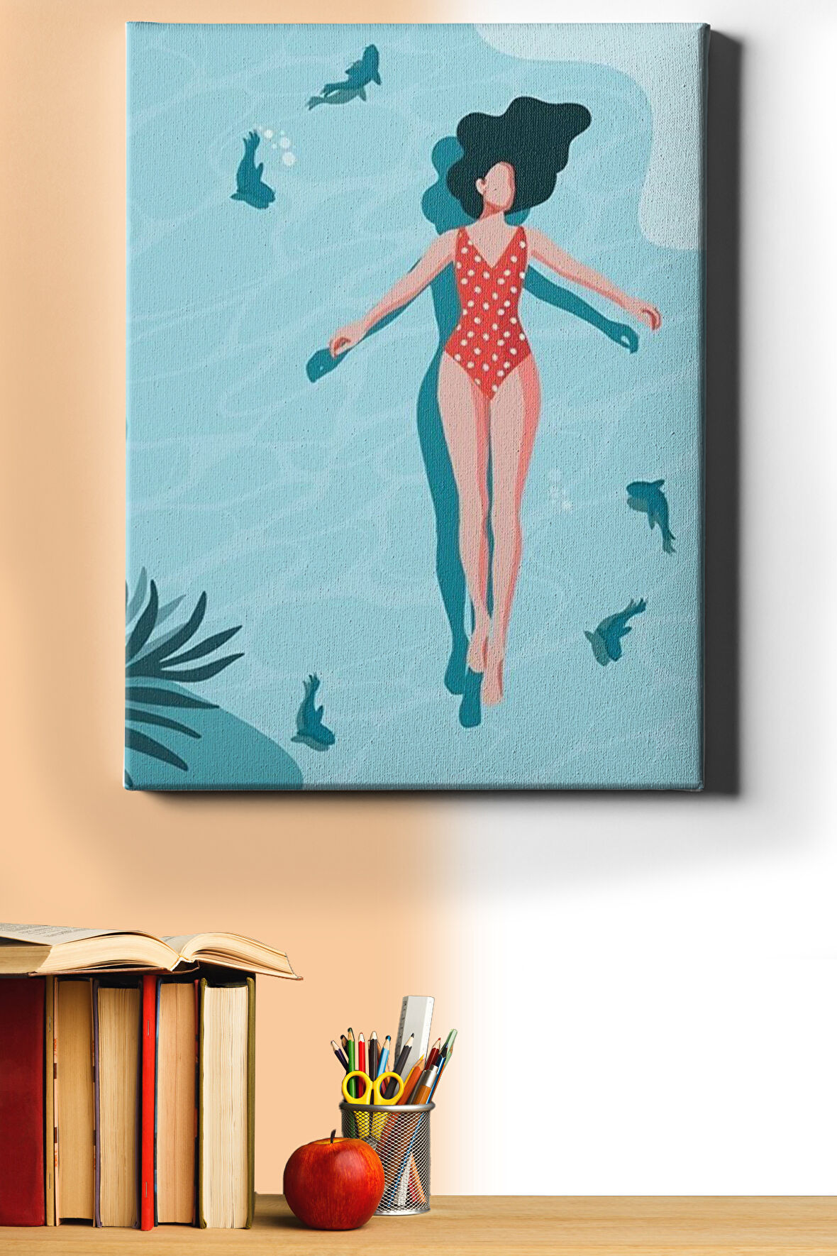 Sayılarla Boyama Seti Çerçeveli Kasnaklı Deniz Keyfi 60x75 Cm