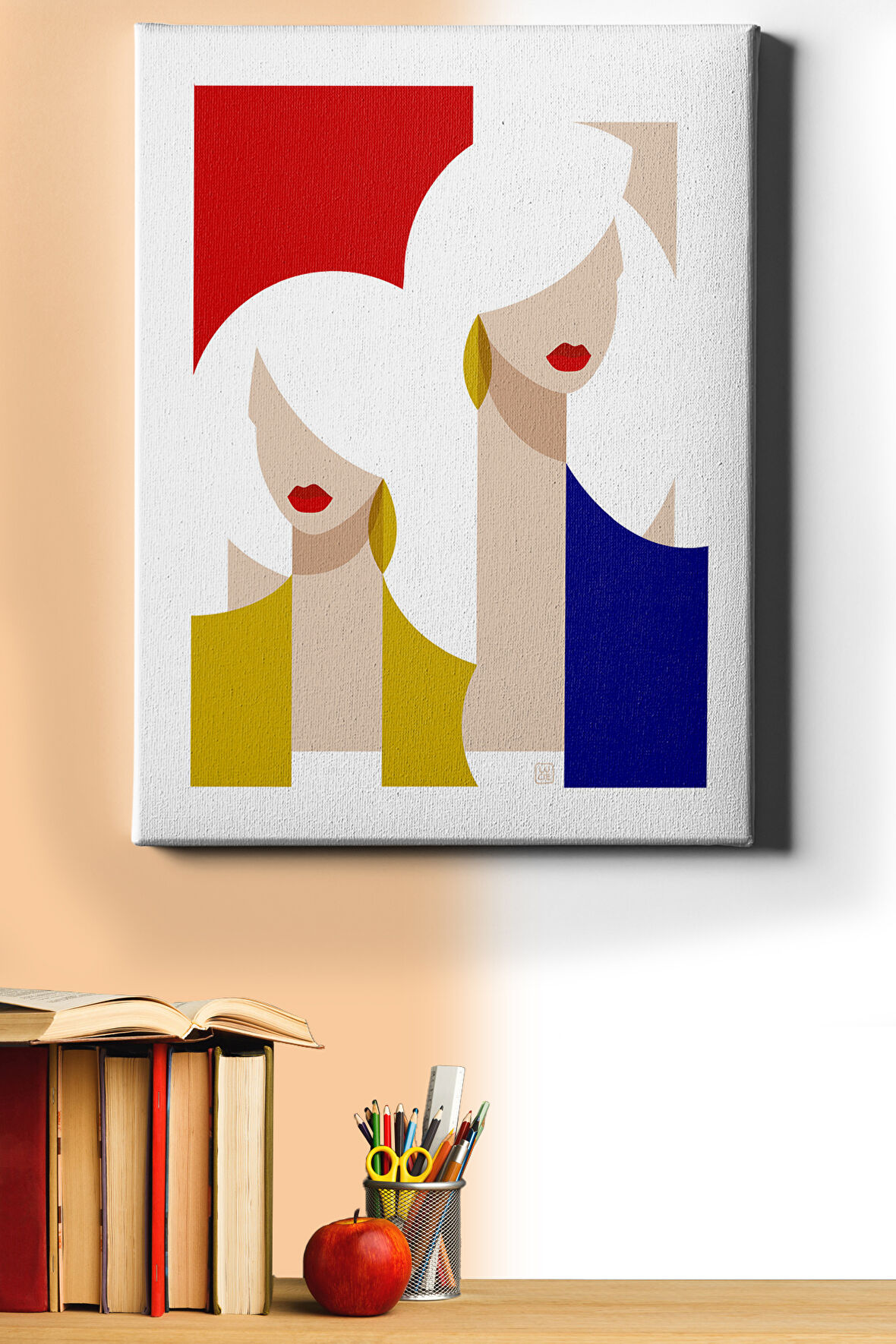 Sayılarla Boyama Seti Çerçeveli Kasnaklı Iş Kadınları 40x50 Cm