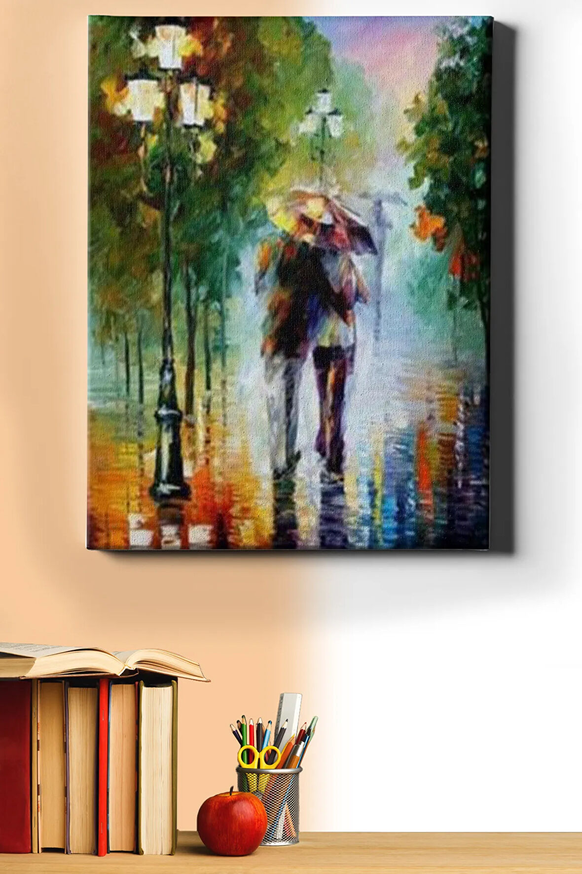 Kasımda Aşk Başkadır Sayılarla Boyama Seti Kasnaklı 40x50 Cm