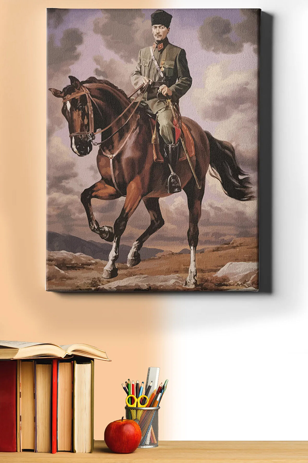 Atatürk Sayılarla Boyama Seti Kasnaklı 50x65