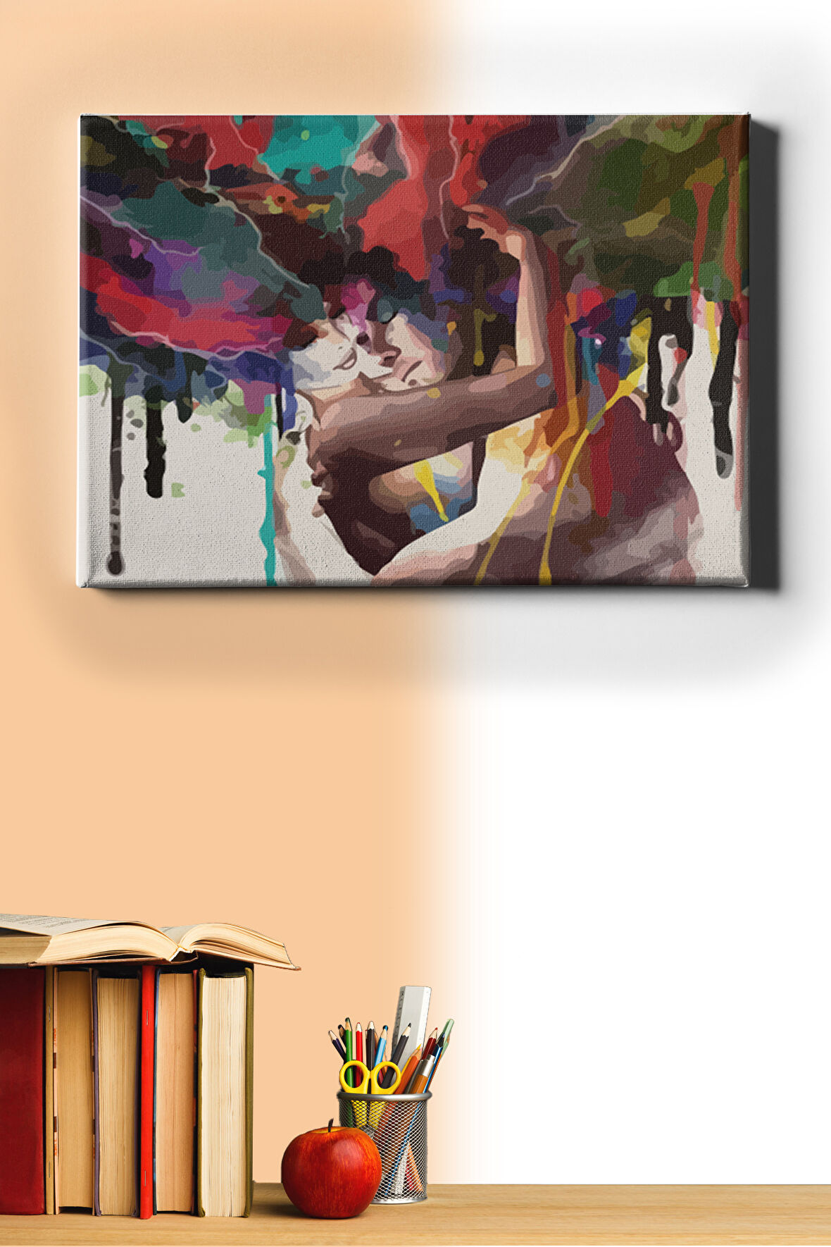 Renkli Anlar Sayılarla Boyama Seti Kasnaklı 60x75