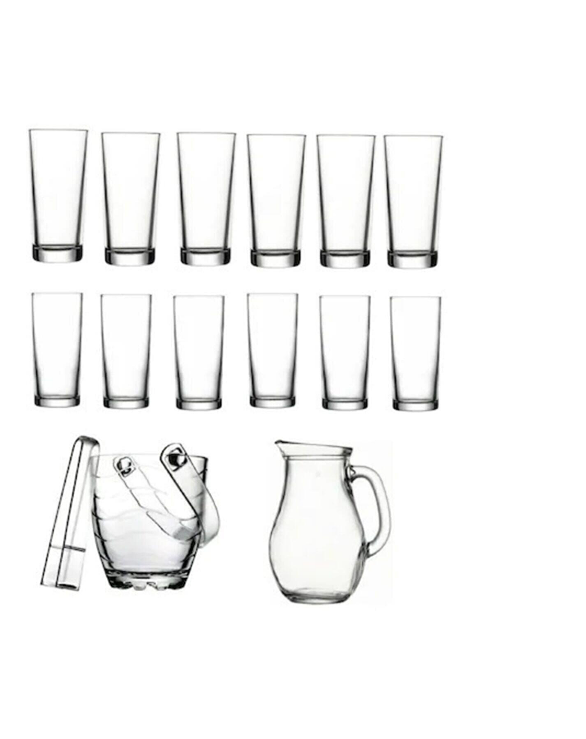 Paşabahçe rakı bardak ve 15 prç. rakı bardağı ve buz kovası seti 